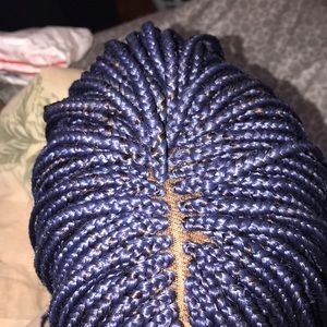 Blue Box-Braided Wig